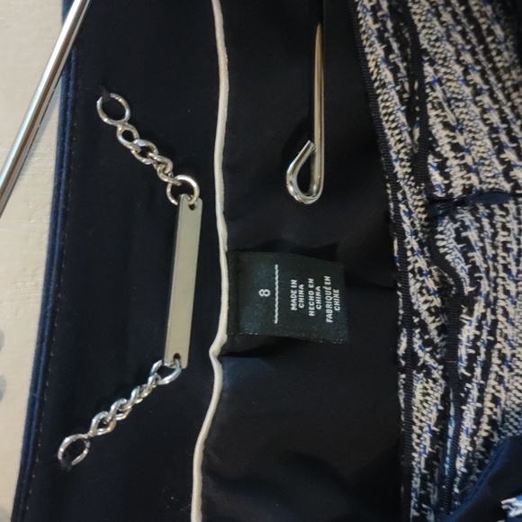 WHBM Blue-Navy Tweed Jacket & Skirt Set — Jacket 8 / Skirt 6 - Picture 2 of 8